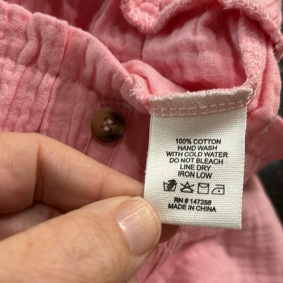 NWT-simply Southern-M/L-pink- elastic waistband, lightweight, pull- on shorts. - Picture 5 of 11